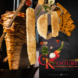 Duża kanapka Pita z mięsem kraftowym i surówkami