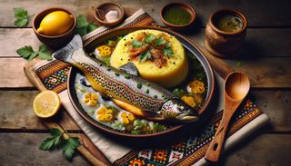 Saramura de pastrav cu mamaliga