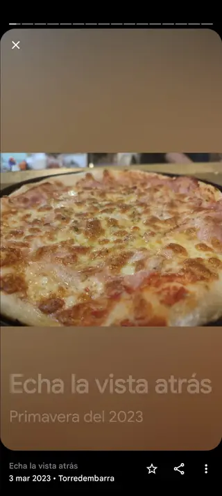 Pizza de jamón dulce Proscuitto dolce