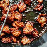 Pan fried pork 