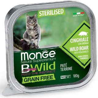 Monge Cat Wet BWild Grain Free Wild Boar Sterilized 0,1