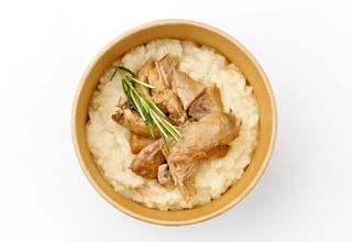 Agnello Confit con risotto cremoso