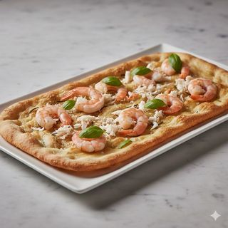 Gamberi e polpa di granchio in teglia