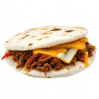 Arepa De Carne Mechada Y Queso