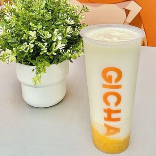 Sagu con Melocoton y Leche