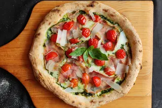 Pizza Pesto e Cotto