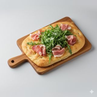 Focaccia rucola e speck - senza glutine