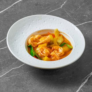 Gamberetti salsa curry coconut