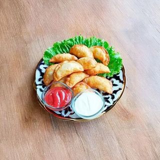 Вареники с картофелем жареные