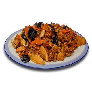 104.Риба с бамбук и китайски гъби (600г)