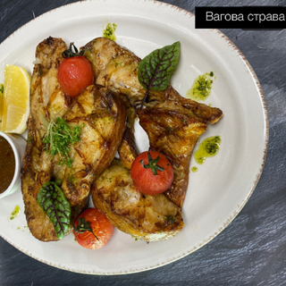 Окунь гриль (вагова страва)