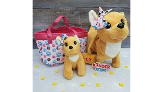 Интерактивная собачка на поводке звук/свет