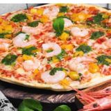 Pizza De Gambas (Familiar) con bebida lata gratis