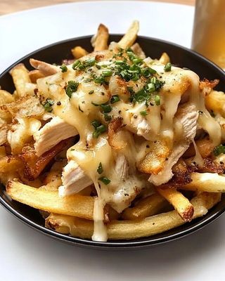Crispy Chicken Frites Et Sauce Fromage