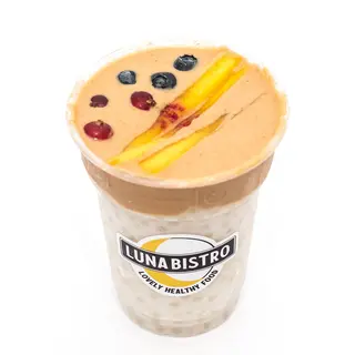 Budinca tapioca cu unt de arahide