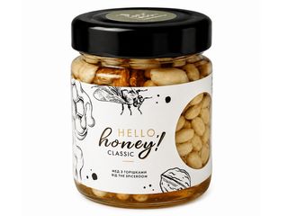 Мед класичний із горіхами (230g)