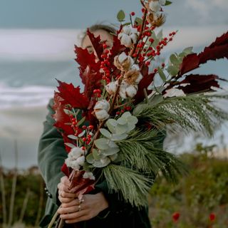 RAMO NAVIDEÑO VARIADO CON ALGODON