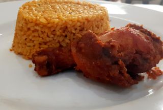 Regular VM- Jollof rice & Pepper Chicken