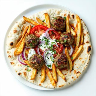 Pita con polpette di verdure
