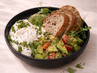 Feta Cloud Bowl With Poached Eggs