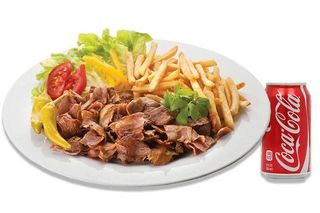 Kebab Prato (Carne+Salada+Batata) + Bebida