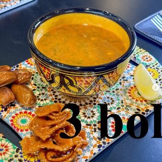 trois Bol Soupe Marocaine