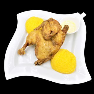 Pui la cuptor cu mamaliguta si mujdei 