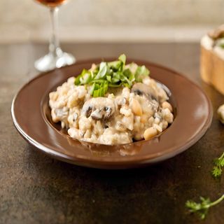 Ризото с пиле, гъби, сметана и кашкавал (450г)