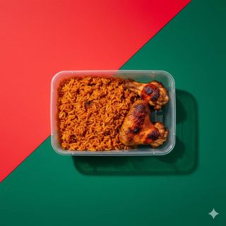 Jollof Rice + Chicken Wings (2Pcs)
