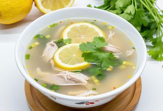 Lemon coriander soup chicken