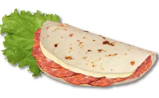 Piadina con salame piccante