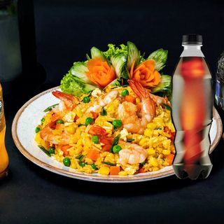 Meniu orez cu creveti + Pepsi