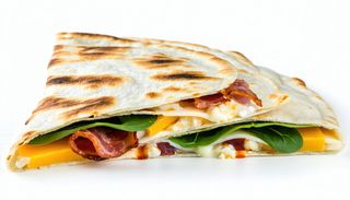 Piadina pancetta arrotolata, fontina e rucola