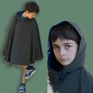 ორმხრივი საბავშვო ლაბადა 8-14 age ხაკისფერი