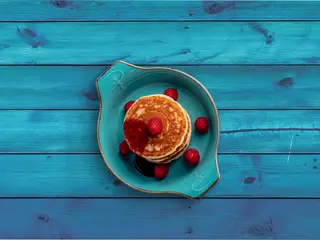 Pancakes z musem truskawkowym 160g