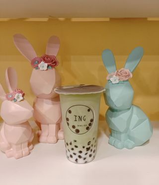 Matcha latte con tapioca 珍珠抹茶拿铁