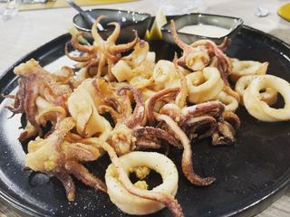 Frittura di gamberi e calamari