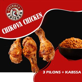 3 pilons de poulet avec Kebsa