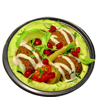 Falafel hummus avocado
