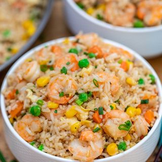 Arroz Frito com Camarao