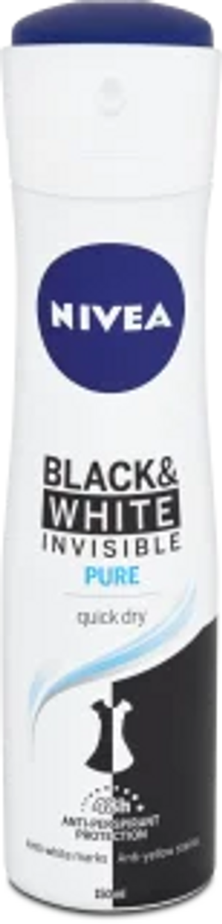 NIVEA 150ML BLACK&WHITE PURE DEO SPREJ (222549)