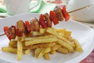 Brochettes de Poulet & Frites - 2 Pièces