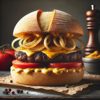 INDIAN BURGUER CON QUESO