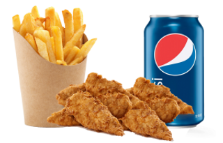 menu tiras de frango