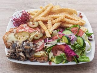 Schab po góralsku pieczarkami