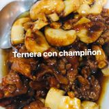 Ternera con champiñon