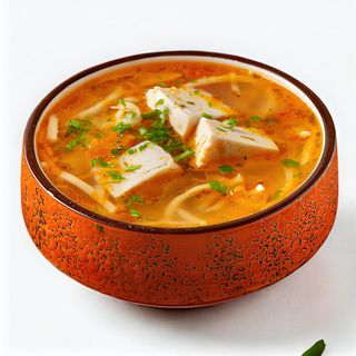 Zeamă de pui cu tăiței