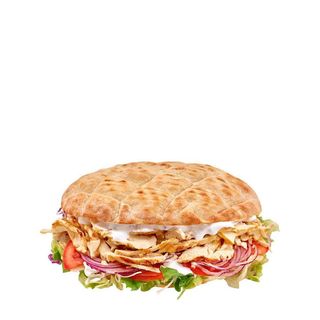 Barbecued Chicken Gyros flatbread