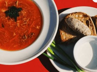 Борщ з домашньою куркою 1/2