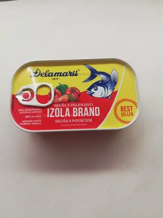 Sardina Izola s povrćem 125g